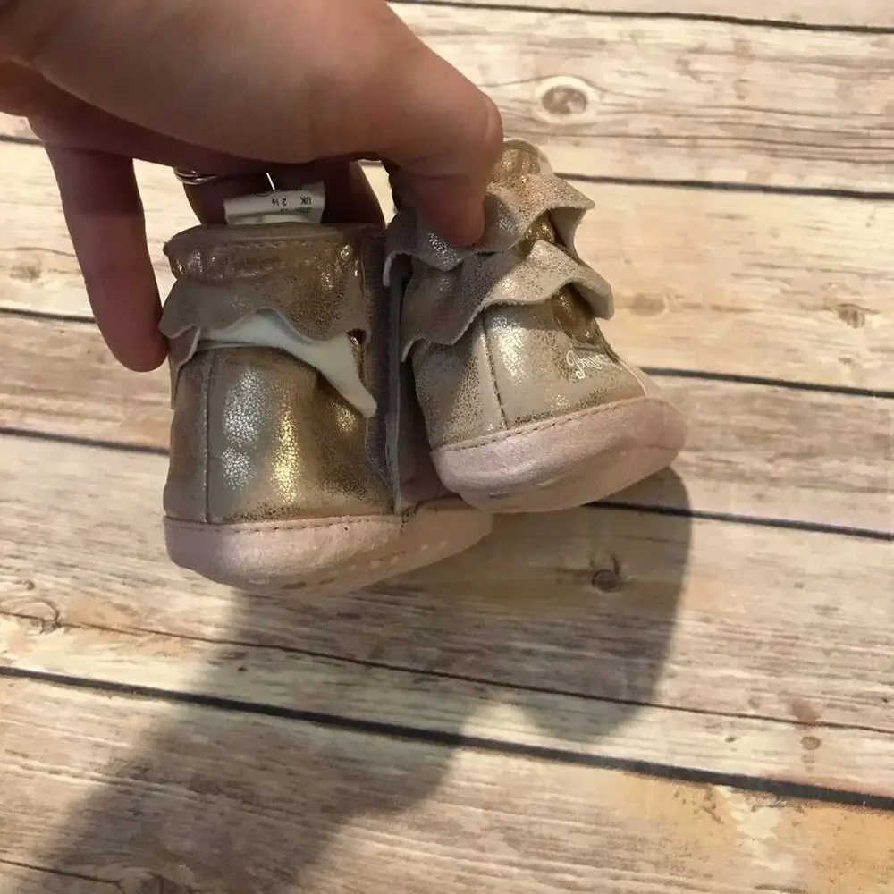 Disney Princess Soft Sole Pink & Gold Booties